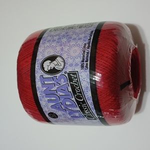 5/$15 Aunt Lydia's Classic Crochet Victory Red Size 10 350yds Mercerized Cotton
